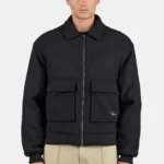 aiken-wooloptic-bomberjacket-black