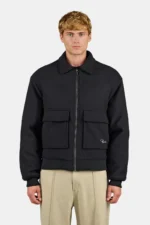 aiken-wooloptic-bomberjacket-black