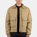 aiken-wooloptic-bomberjacket-sand