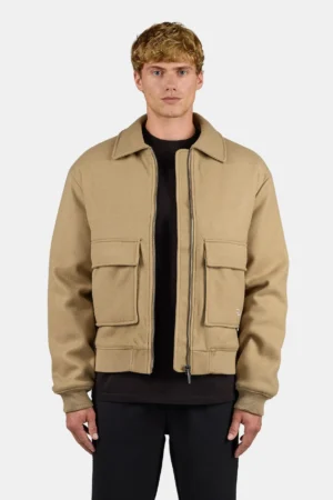aiken-wooloptic-bomberjacket-sand