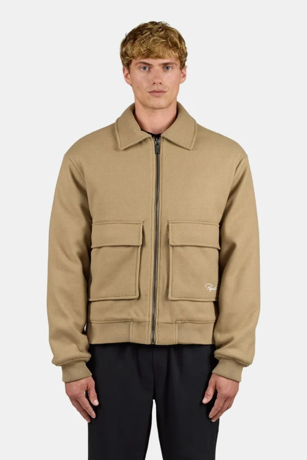 Aiken Wooloptic Bomberjacket Sand