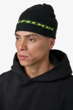 Alden Short Beanie Black Flash Green
