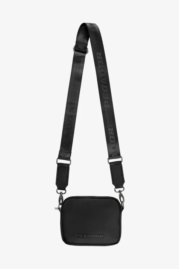 Amatu Logo Nylon Cross Body Bag Black