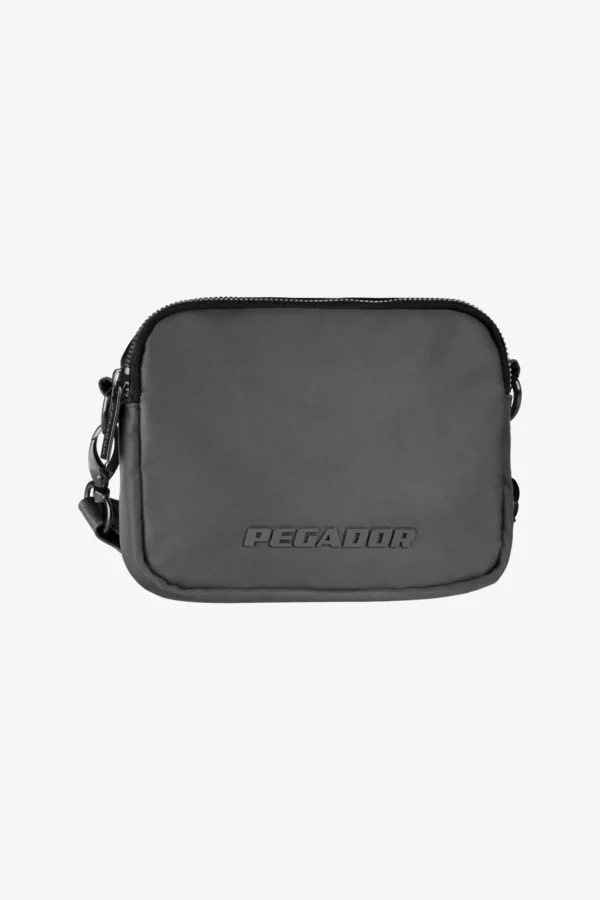 Amatu Logo Nylon Cross Body Bag Grey