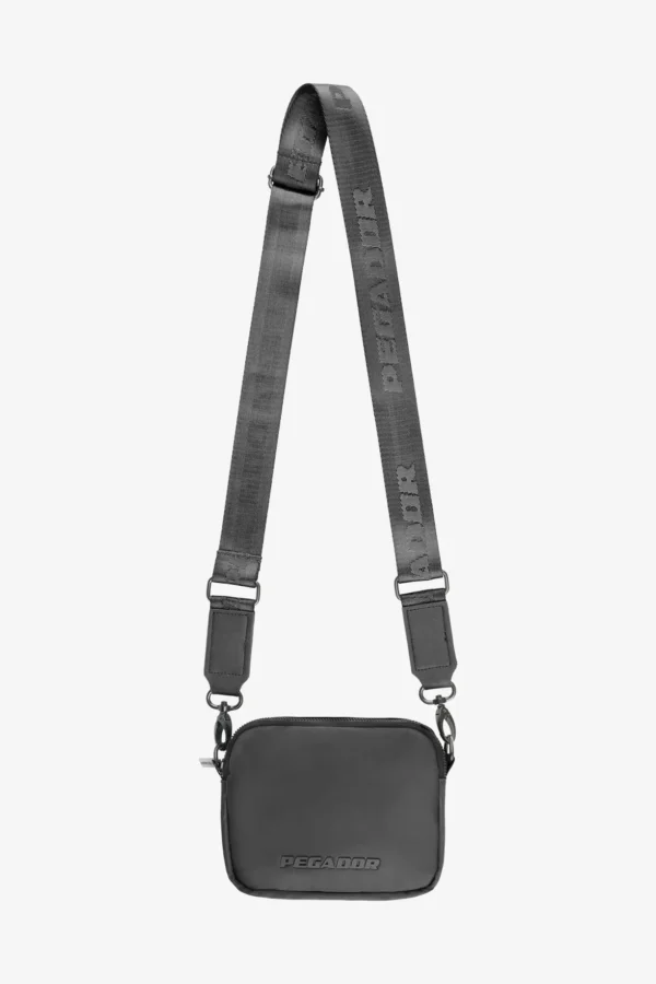 Amatu Logo Nylon Cross Body Bag Grey