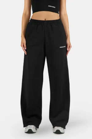 Anni Wide Sweat Pants Washed Black White