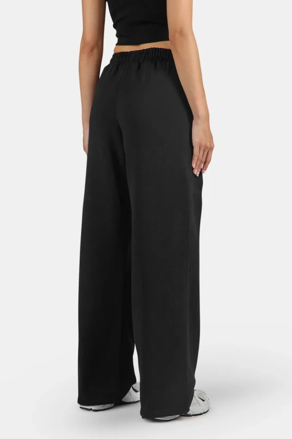 Anni Wide Sweat Pants Washed Black White