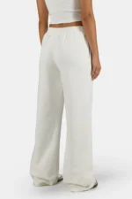 Anni Wide Sweat Pants Washed Warm White Black