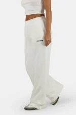 Anni Wide Sweat Pants Washed Warm White Black