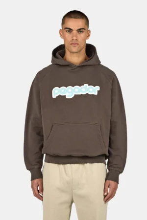 Arco Oversized Raglan Hoodie Washed Walnut Brown