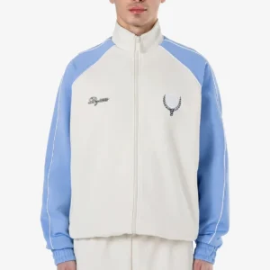 Atlas Track Jacket Warm White Spring Blue