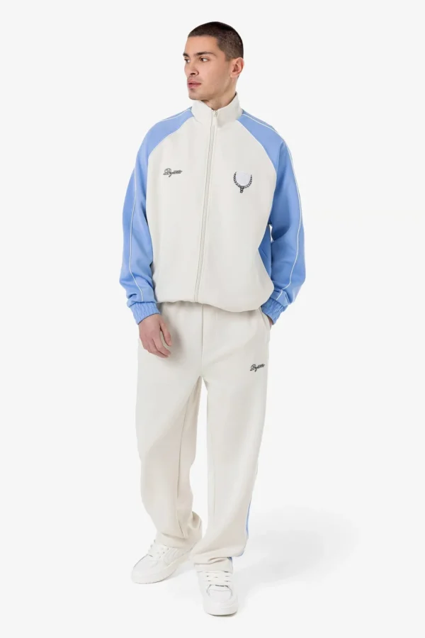 Atlas Track Jacket Warm White Spring Blue
