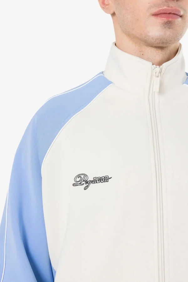 Atlas Track Jacket Warm White Spring Blue
