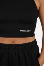 Ayla Crop Top Black White