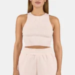 Ayla Crop Top Washed Dusty Rose