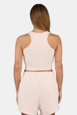 Ayla Crop Top Washed Dusty Rose