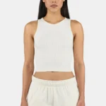 Ayla Crop Top Washed Unbleached