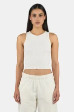 Ayla Crop Top Washed Unbleached