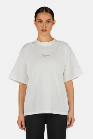 Beja Heavy Oversized Tee Washed Snow White