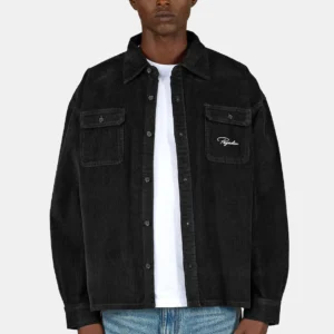 Bilaspur Oversized Cord Shirt Black