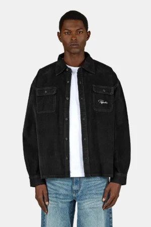 Bilaspur Oversized Cord Shirt Black