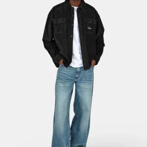 Bilaspur Oversized Cord Shirt Black