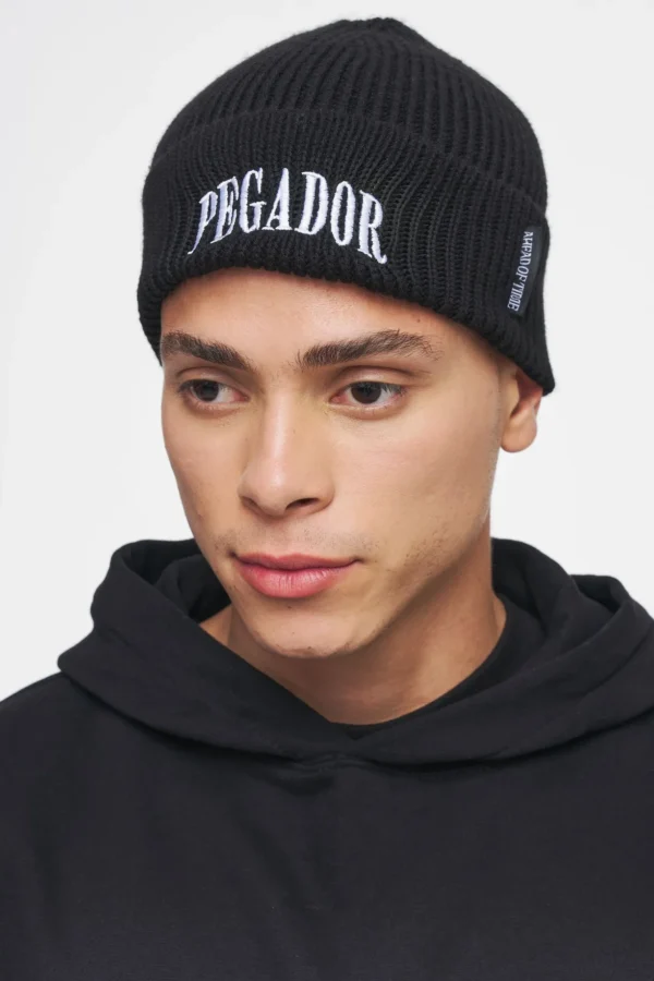 Burbank Knit Beanie Black White