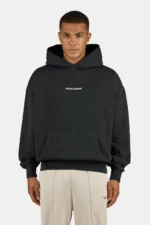 Colne Logo Oversized Hoodie Vintage Black