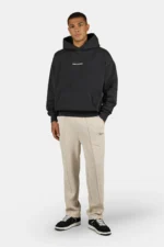 Colne Logo Oversized Hoodie Vintage Black