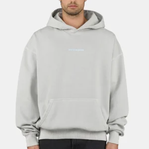 Colne Oversized Hoodie Vintage Light Grey Dream Blue