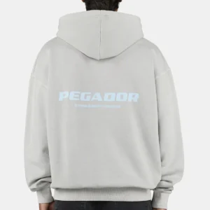 Colne Oversized Hoodie Vintage Light Grey Dream Blue