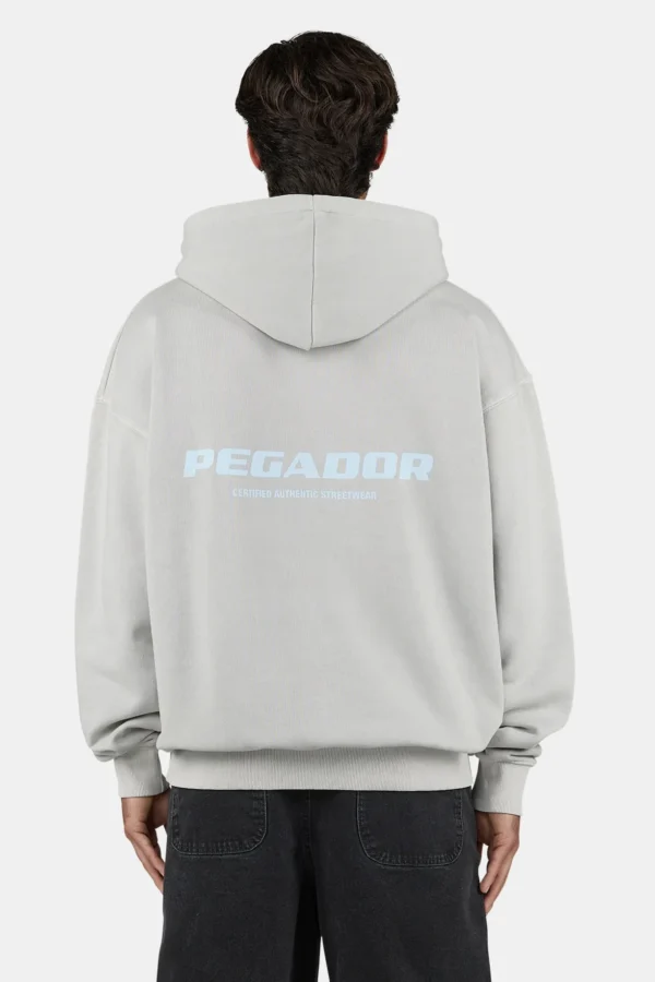Colne Oversized Hoodie Vintage Light Grey Dream Blue