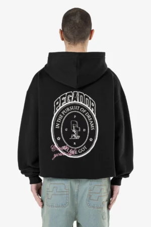 Crego Oversized Hoodie Washed Black