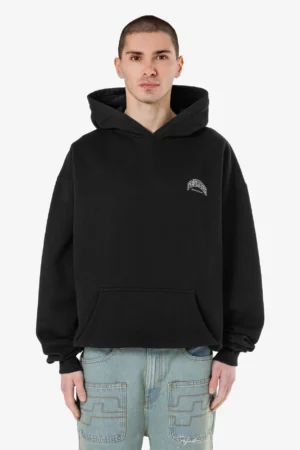 Crego Oversized Hoodie Washed Black