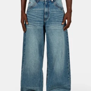 Dahod Flared Denim Sprayed Washed Blue