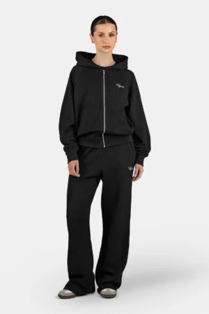 Dayita Loose Rib Pants Washed Black