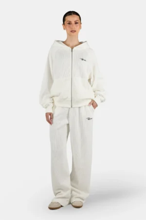 Dayita Loose Rib Pants Washed Warm White