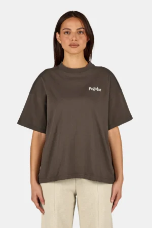 Deva Heavy Oversized Tee Washed Walnut Brown