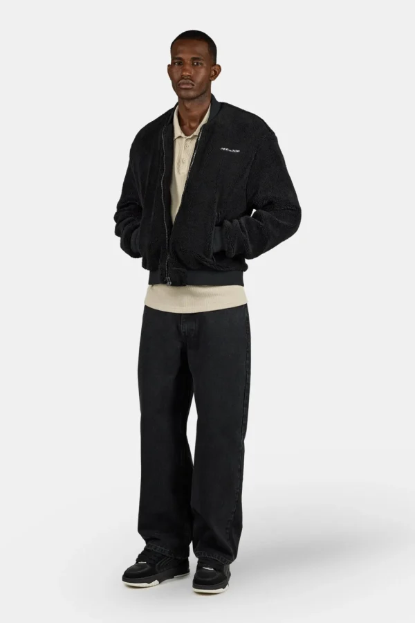 Ember Teddy Bomberjacket Black