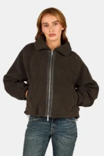 Enna Teddy Jacket Walnut Brown