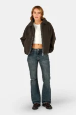 Enna Teddy Jacket Walnut Brown