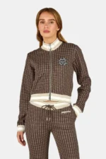 Ferrara Slim Track Jacket Washed Walnut Brown