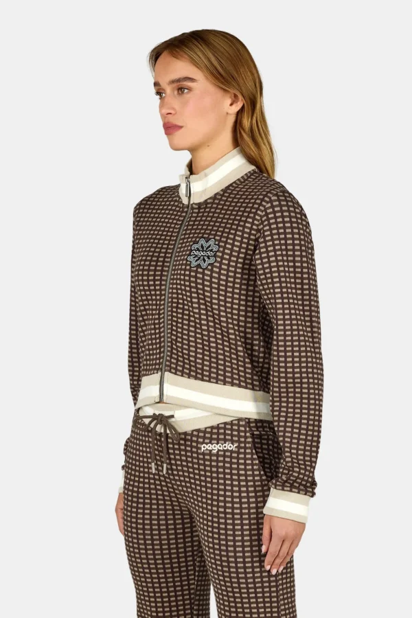 Ferrara Slim Track Jacket Washed Walnut Brown