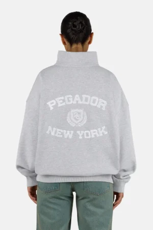 Frieda Oversized Halfzip Sweater Heather Grey