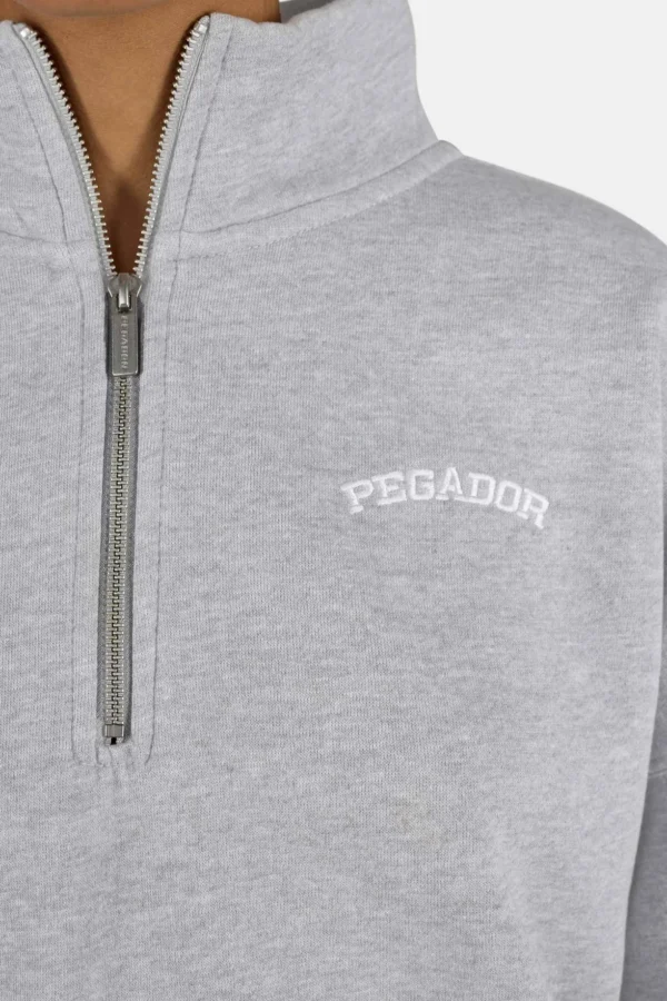 Frieda Oversized Halfzip Sweater Heather Grey