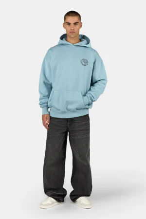Haarlem Oversized Hoodie Washed Frost Blue