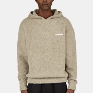 Jorhat Boucle Knit Hoodie Flint Grey