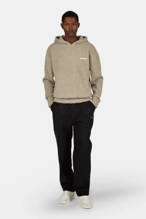 Jorhat Boucle Knit Hoodie Flint Grey