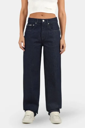 Julina Wide Leg Jeans Raw Blue