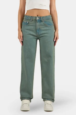 Julina Wide Leg Jeans Washed Vintage Blue